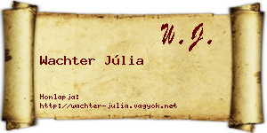 Wachter Júlia névjegykártya